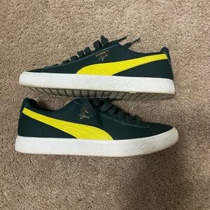 Dark Green Puma “Clyde” Sneakers